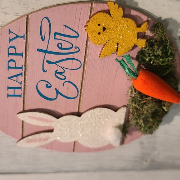 Easter Sign with Ribbon - Mailable- Perfect for wall hanging or Easter Card gift - Picture 4 of 5